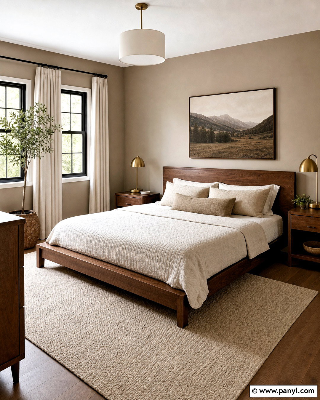 Taupe Walls With Dark Wood Furniture - 20 taupe walls bedroom ideas