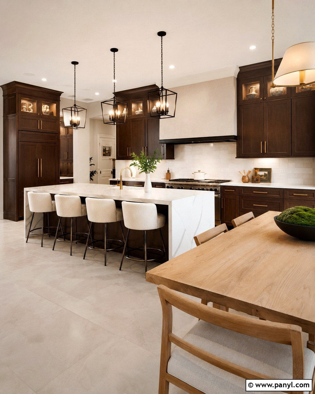 Taupe Walls With Espresso Cabinets - 20 Brown Kitchen Ideas Paint Wall Colors