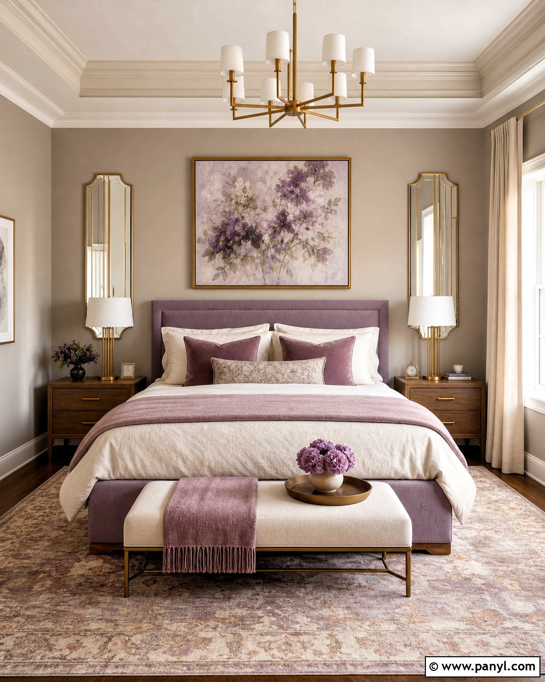 Taupe Walls With Lavender Accents - 20 taupe walls bedroom ideas