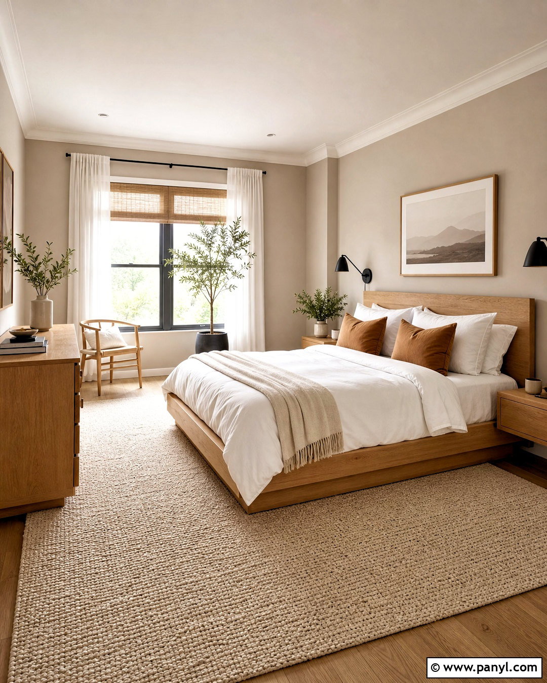 Taupe Walls With Natural Oak Furniture - 20 taupe walls bedroom ideas