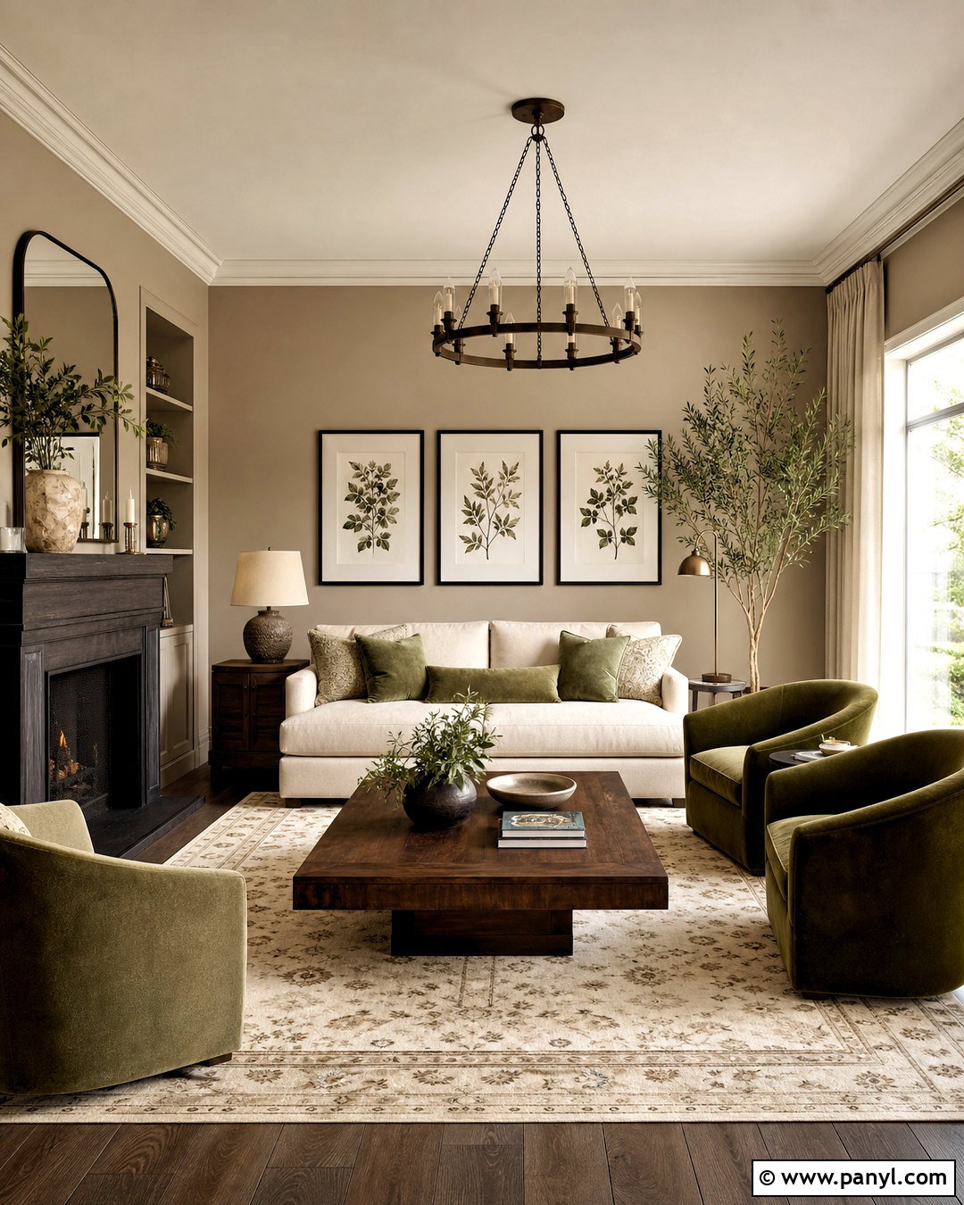Taupe Walls With Olive Green Decor - 20 taupe walls living room ideas