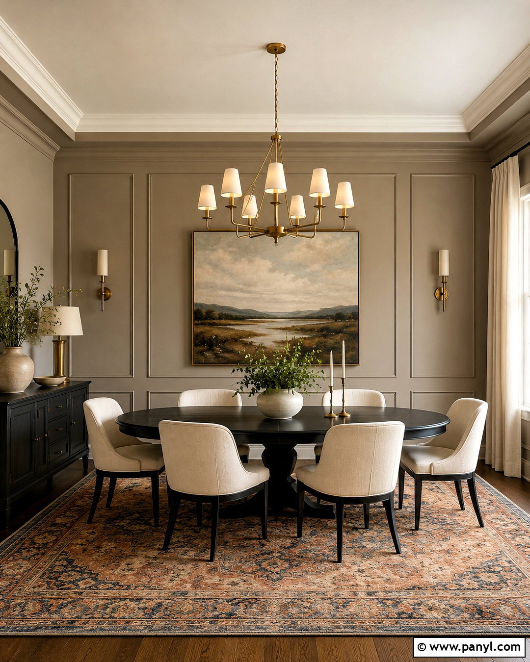 Taupe Walls With Picture Frame Molding - 35 Taupe Wall Color Ideas