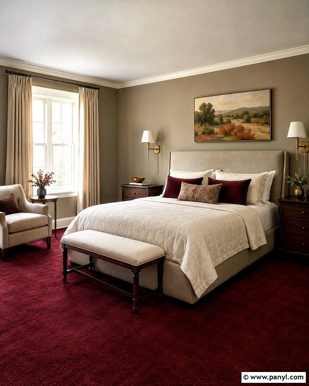 Taupe Walls With Red Carpet - 20 What Color Walls Go With Red Carpet Ideas