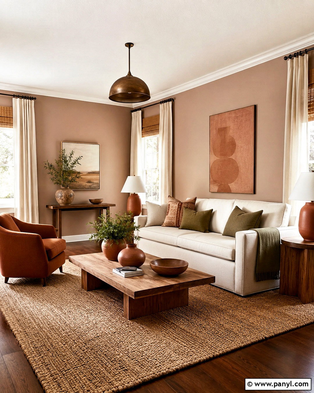 Taupe Walls With Terracotta Decor - 35 Taupe Wall Color Ideas