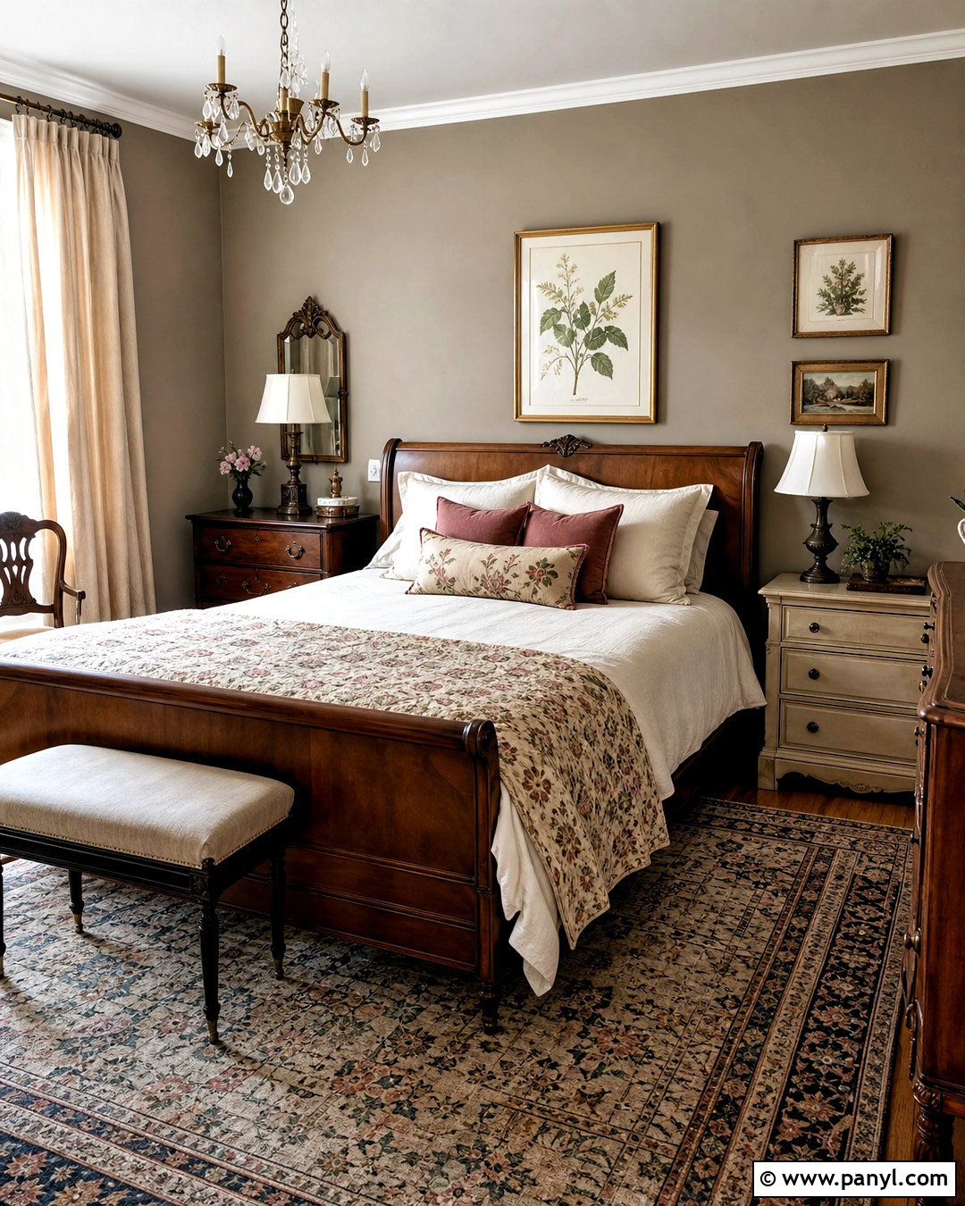 Taupe Walls With Vintage Furniture - 20 taupe walls bedroom ideas