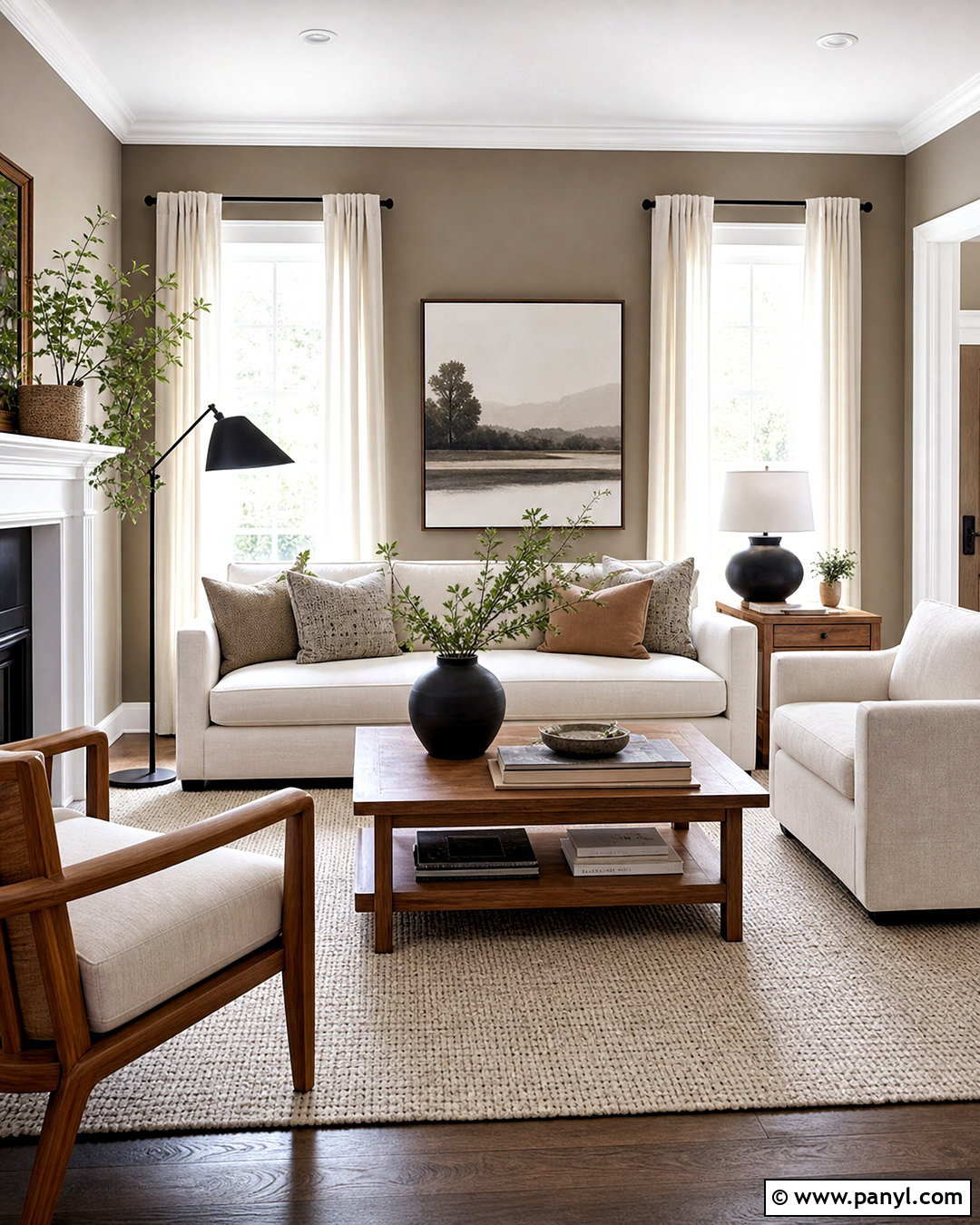 Taupe Walls With White Trim - 20 taupe walls living room ideas