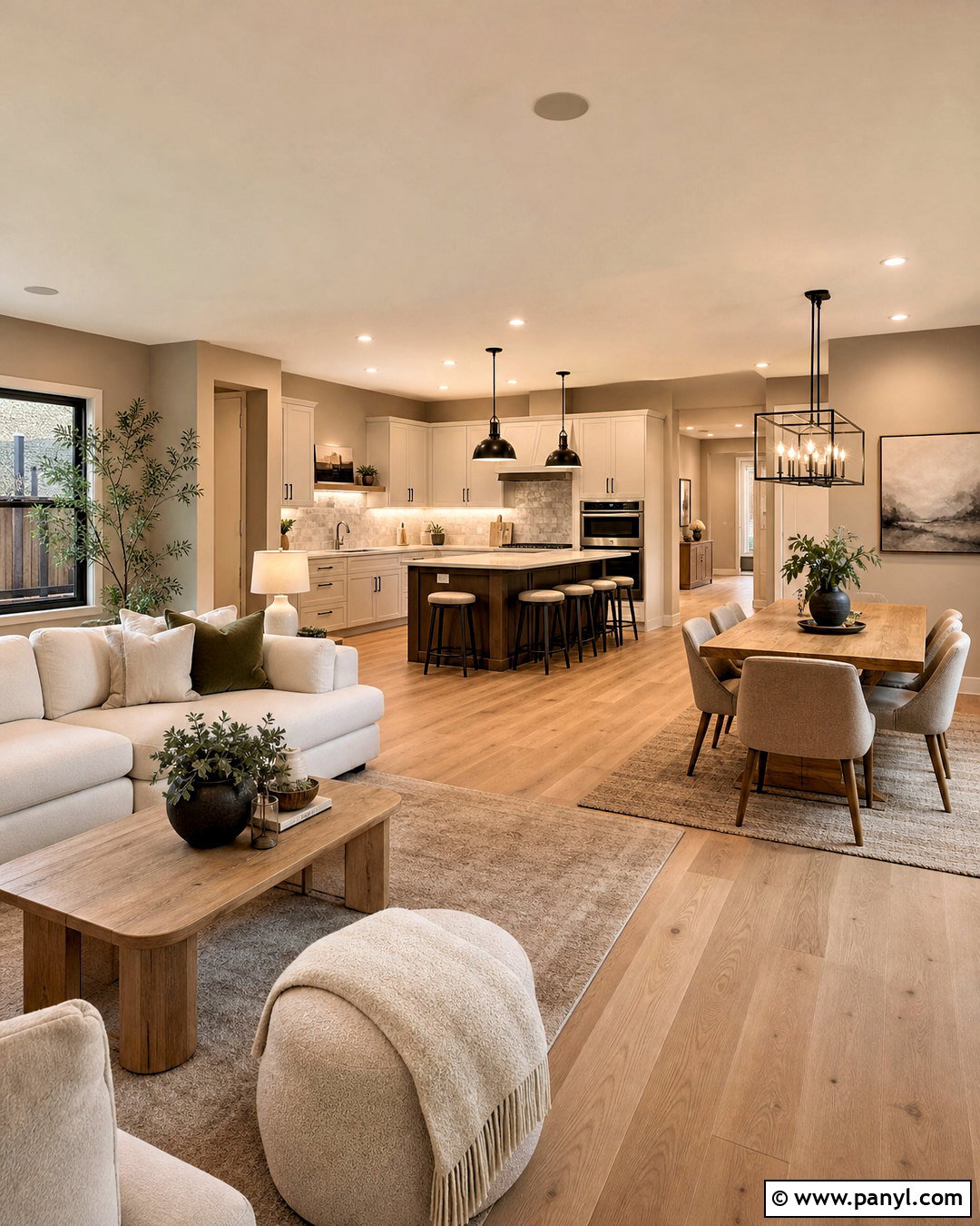 Taupe White Gray Open Floor Plan - 20 white gray paint color ideas