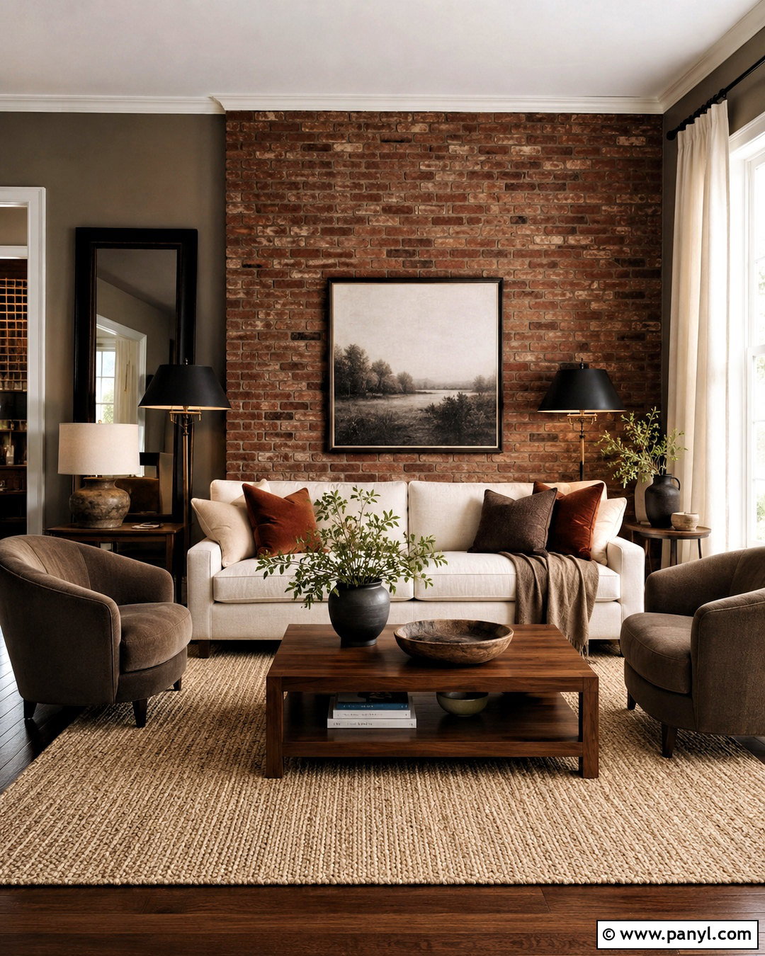 Taupe With A Brick Wall - 20 What Color Goes With Brick Wall Ideas