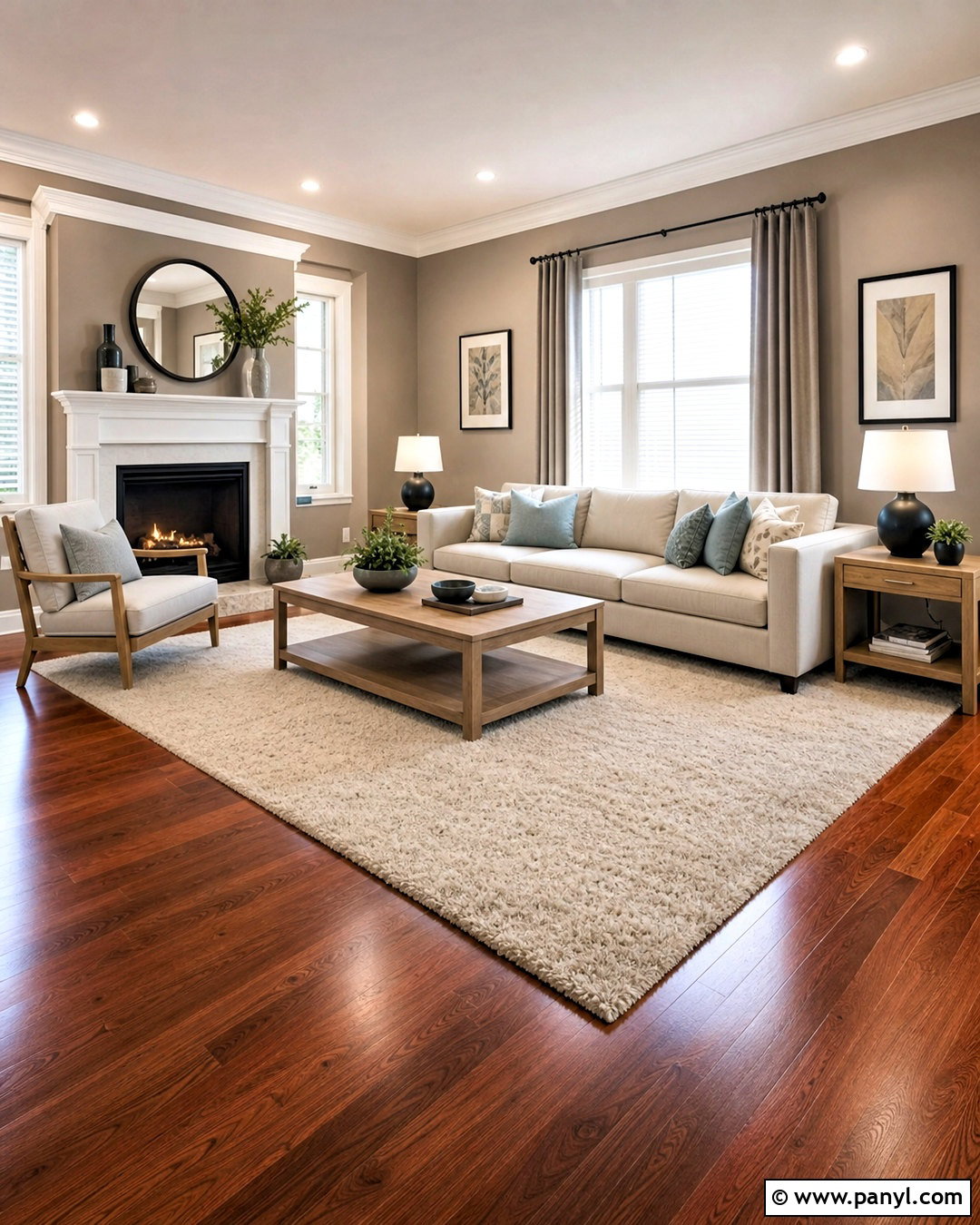 Taupe With Cherry Wood Floors - 20 cherry wood floors color schemes
