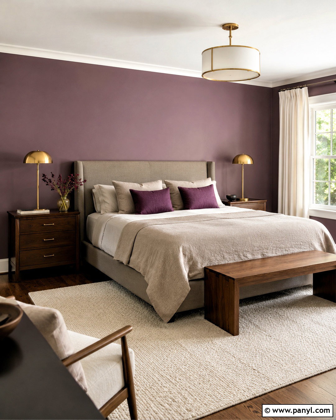 Taupe With Purple Walls - 20 colors that go with purple walls