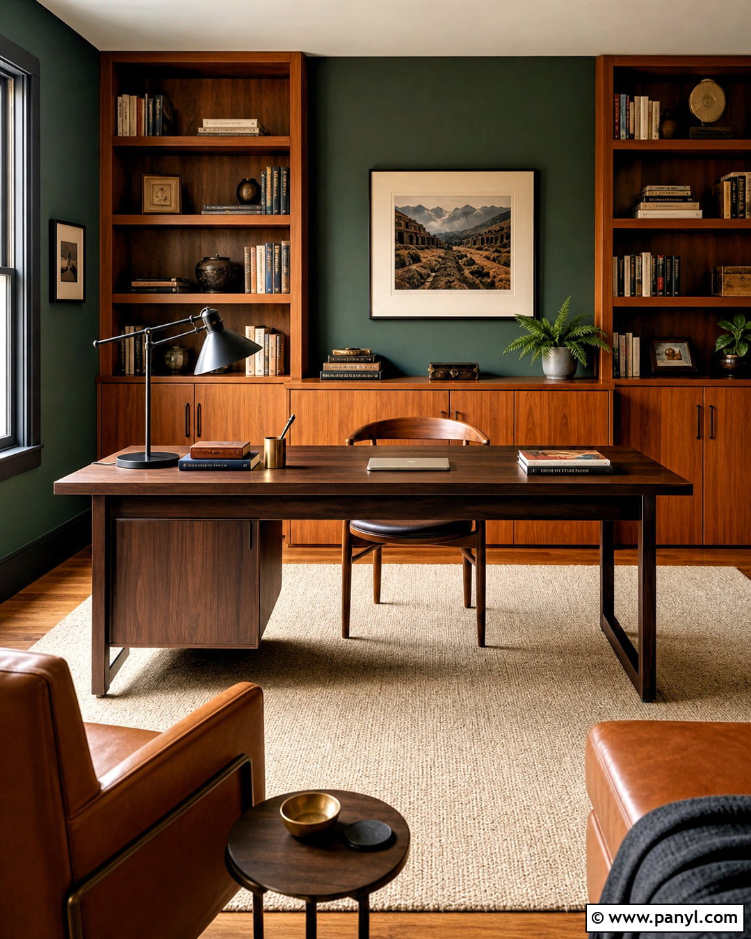 Teak And Walnut Home Office - 20 wood tones that go together ideas