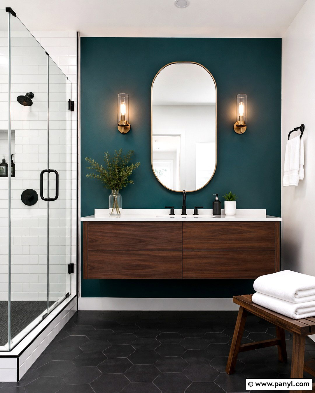 Teal Accent Wall Bathroom - 20 Teal Accent Walls