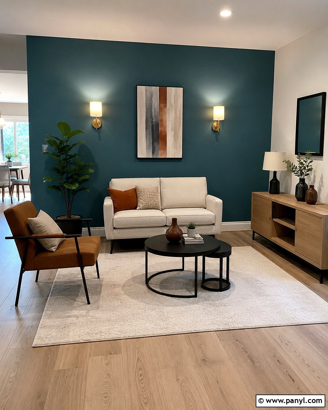 Teal Accent Wall Small Living Room - 20 Teal Accent Walls