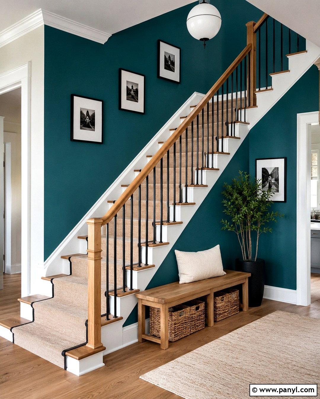 Teal Accent Wall Staircase - 20 Teal Accent Walls