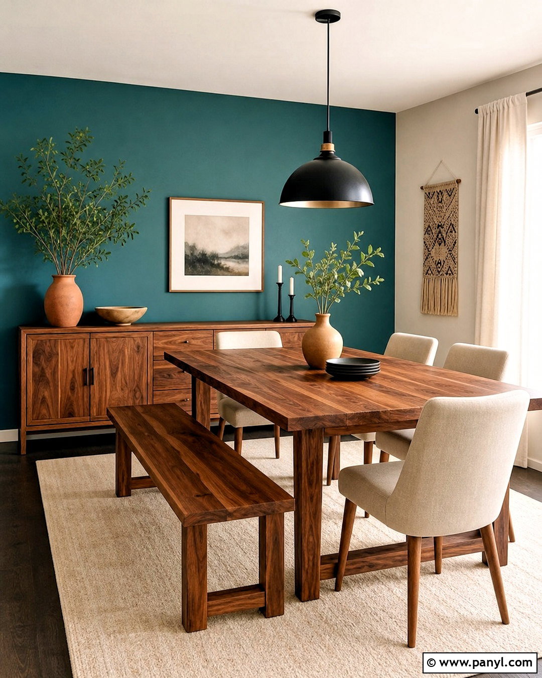Teal And Acacia Wood Wooden Color Combination - 20 wooden colour combination ideas