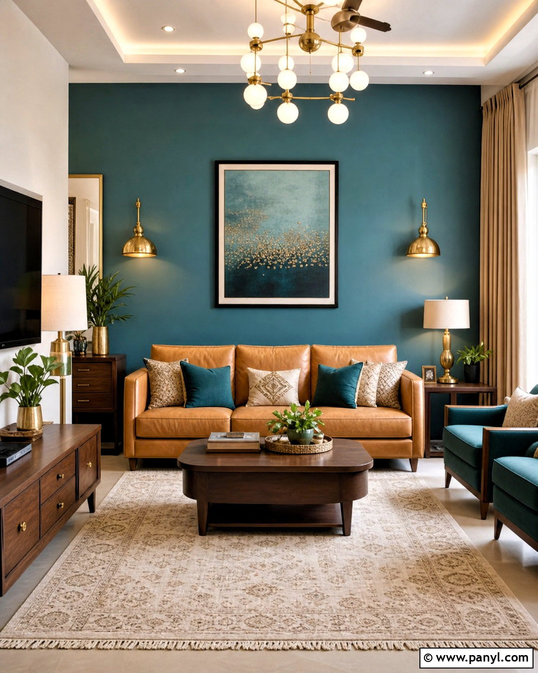 Teal And Beige Hall Walls - 20 hall painting wall colors combination ideas