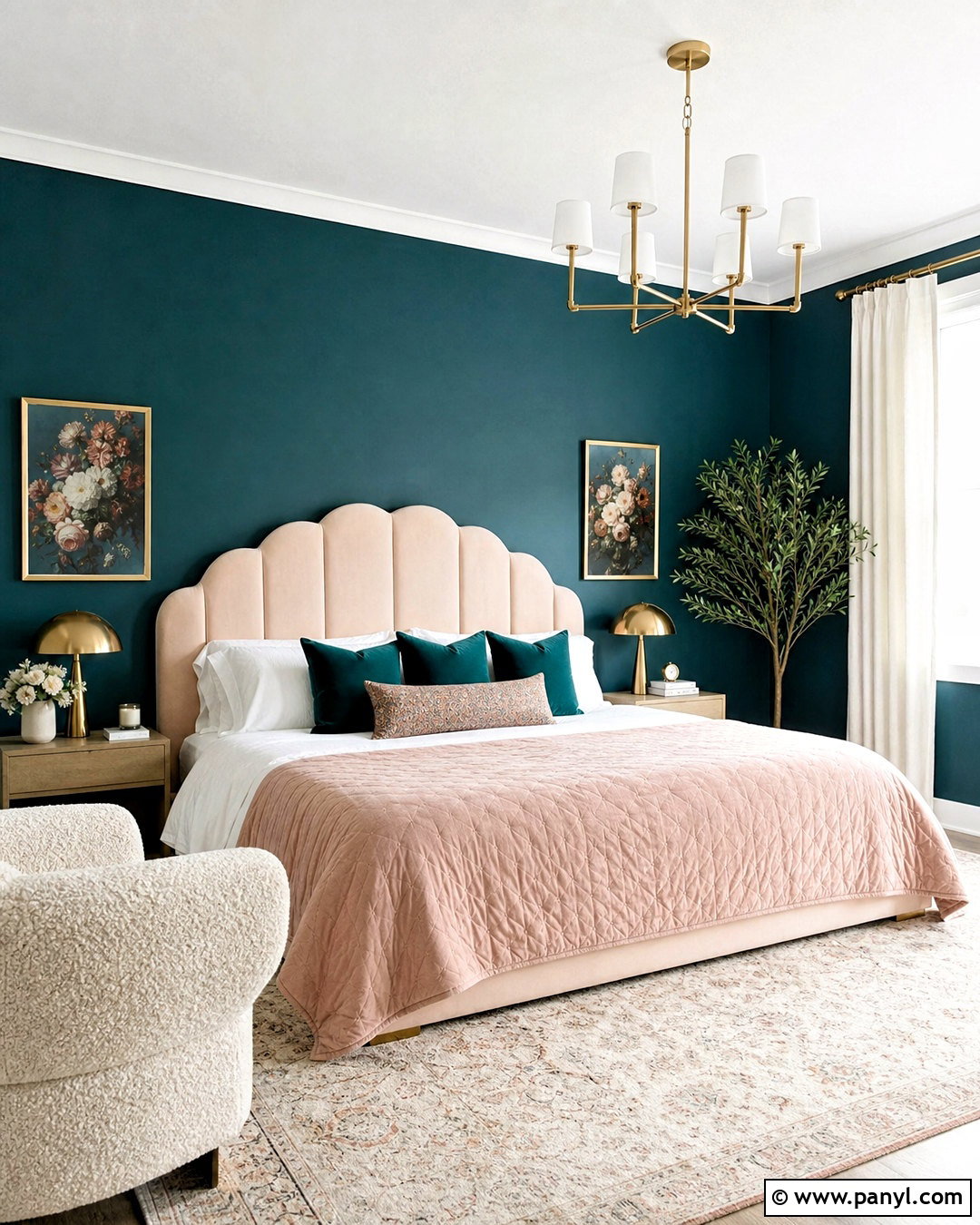 Teal And Blush Bedroom - 20 teal wall bedroom ideas