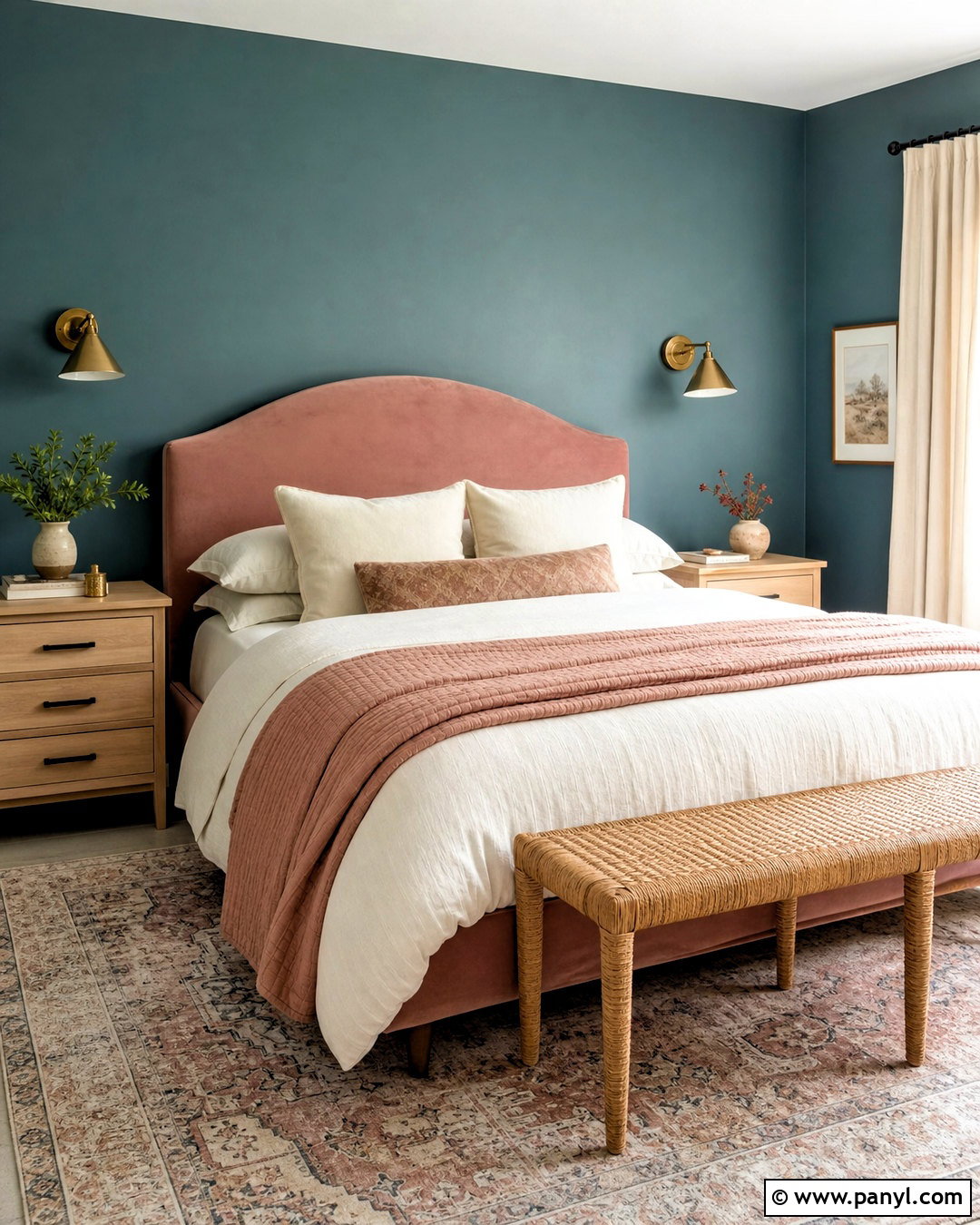 Teal And Blush Bedroom Walls - 20 teal walls