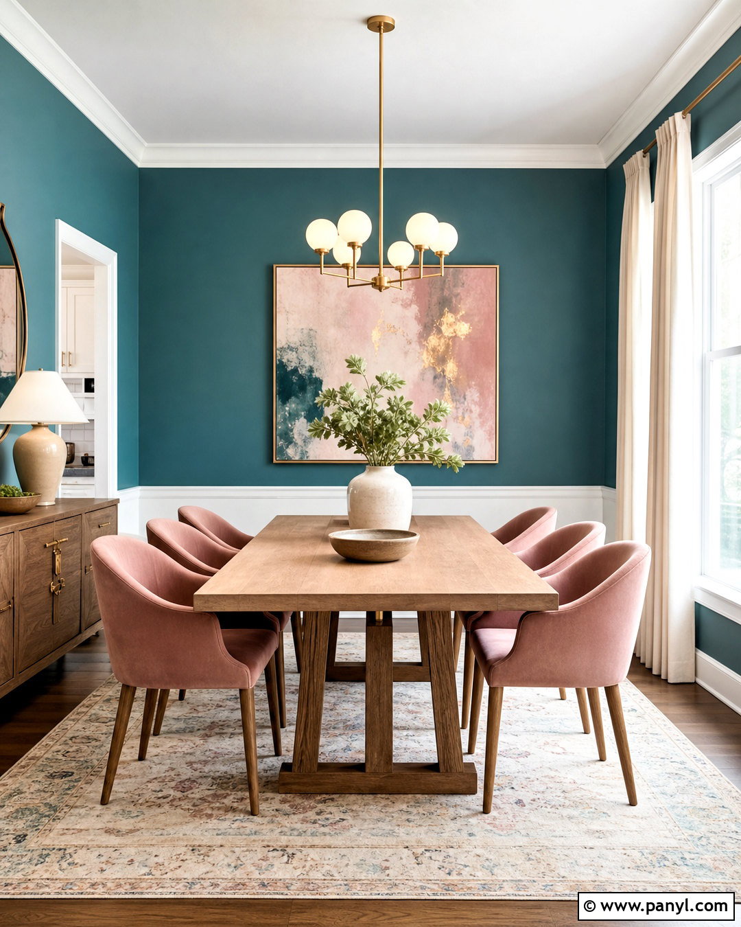 Teal And Blush Dining Room - 20 teal dining room ideas