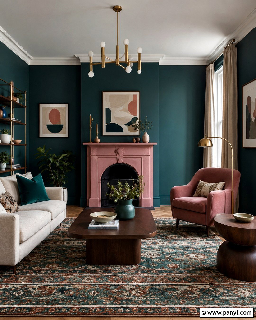 Teal And Blush Pink Wall Color Combination - 20 Interior Wall Color Combination Ideas