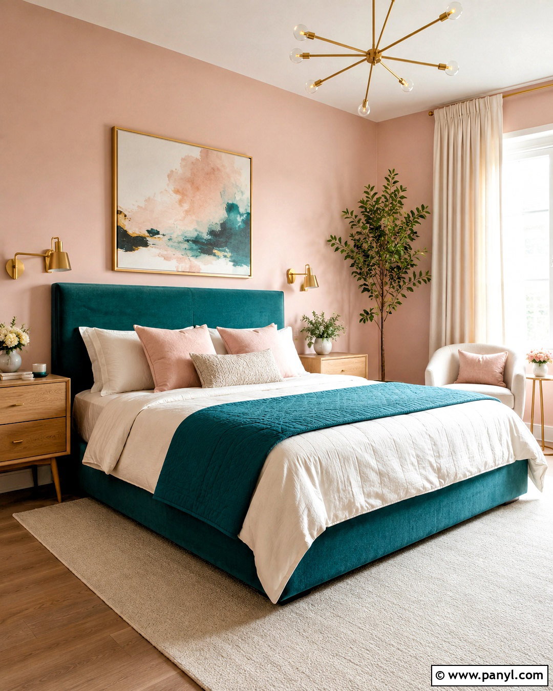 Teal And Blush Pink - 20 colors that go with teal ideas