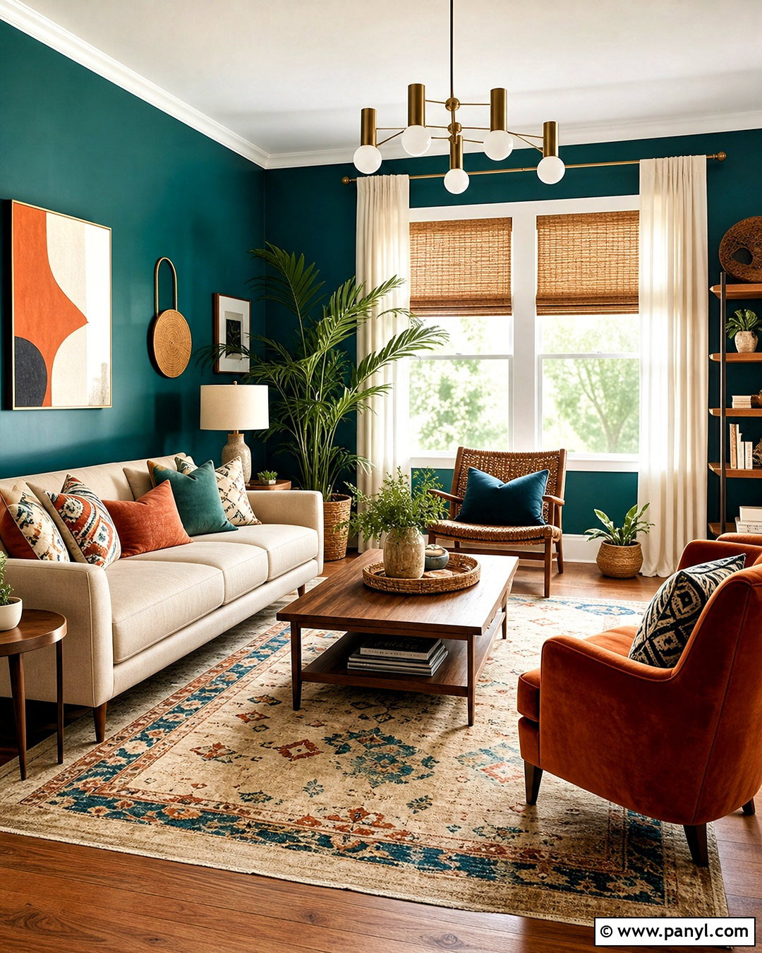 Teal And Burnt Orange Sitting Room Color Scheme - 20 sitting room ideas color schemes