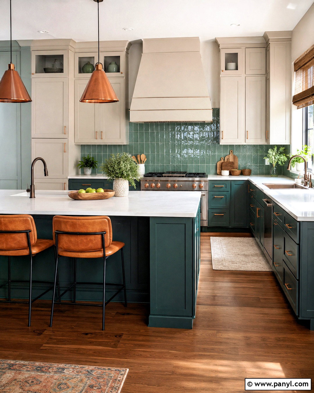 Teal And Copper Kitchen - 20 kitchen color themes