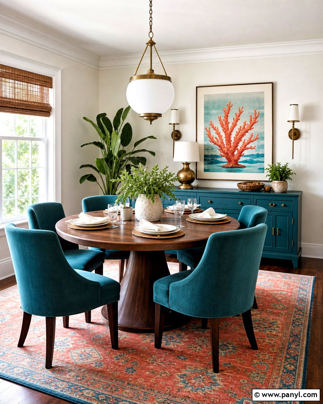 Teal And Coral Dining Room - 20 teal dining room ideas