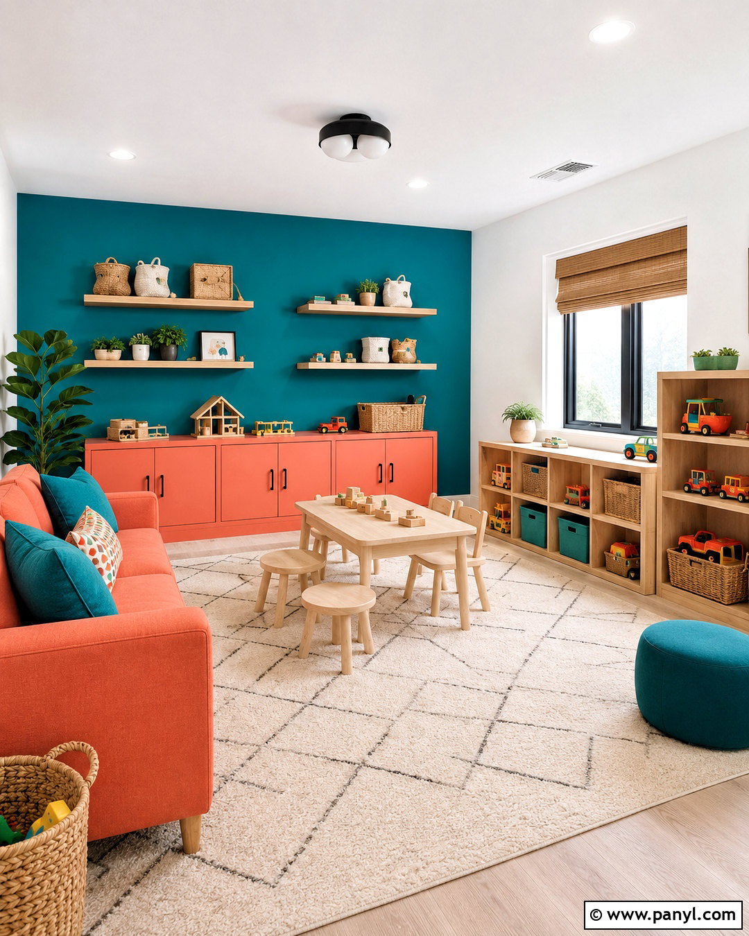 Teal And Coral Playroom - 20 playroom color scheme ideas