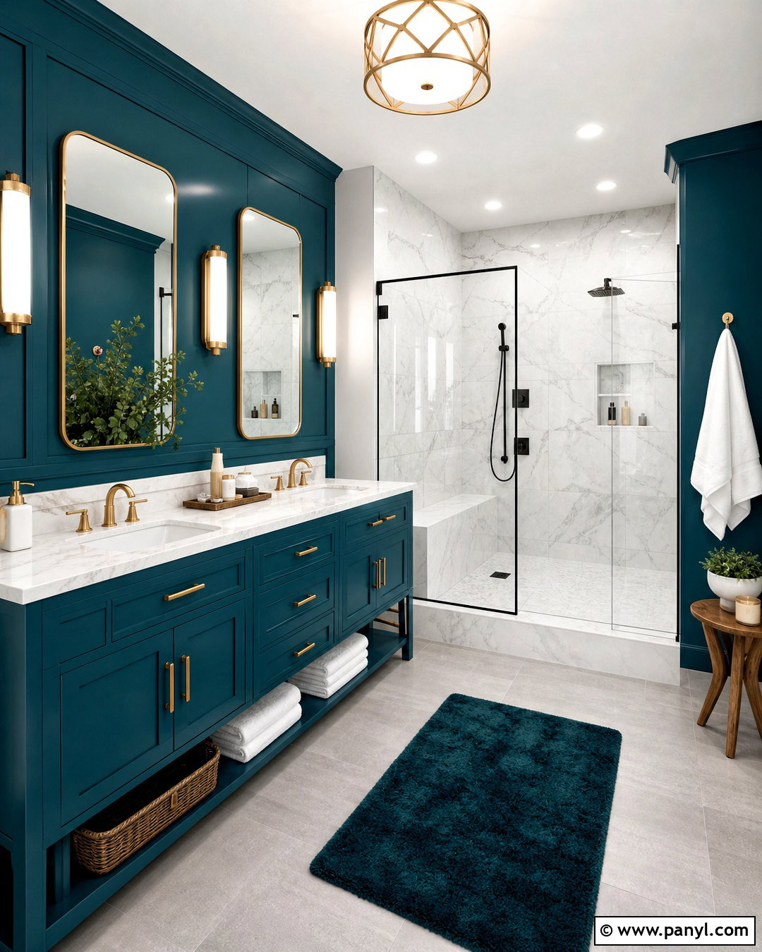 Teal And Marble Bathroom - 20 bathroom color palette ideas