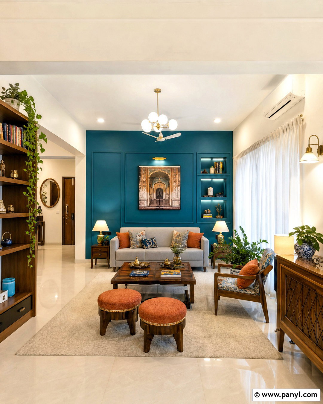 Teal And Milky White Hall Colour - 20 hall colour ideas indian ideas