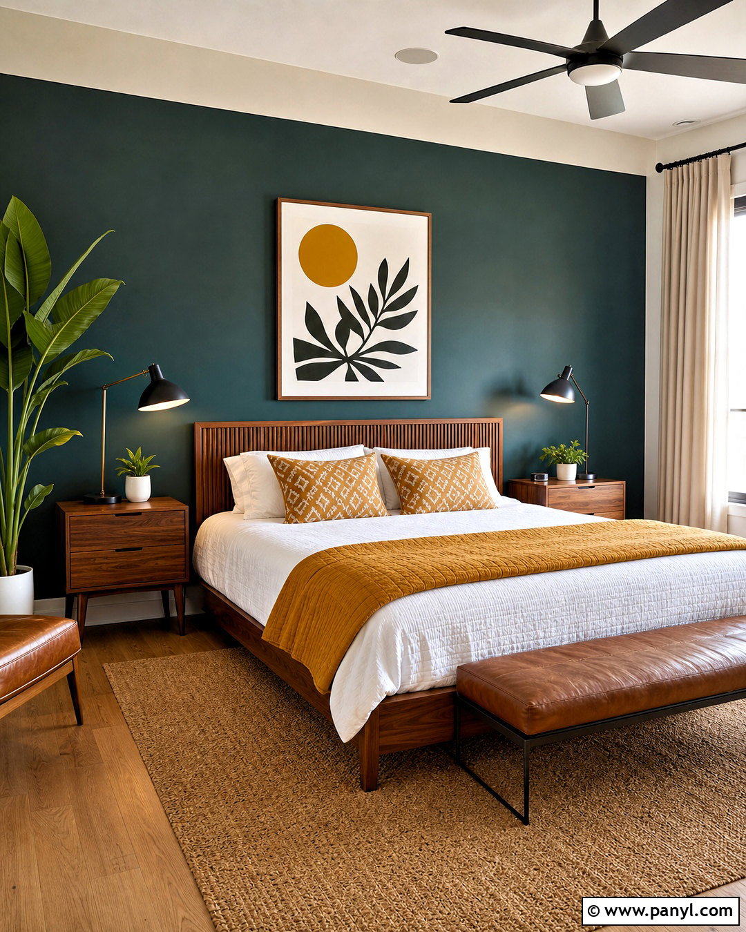 Teal And Mustard Bedroom - 20 teal wall bedroom ideas