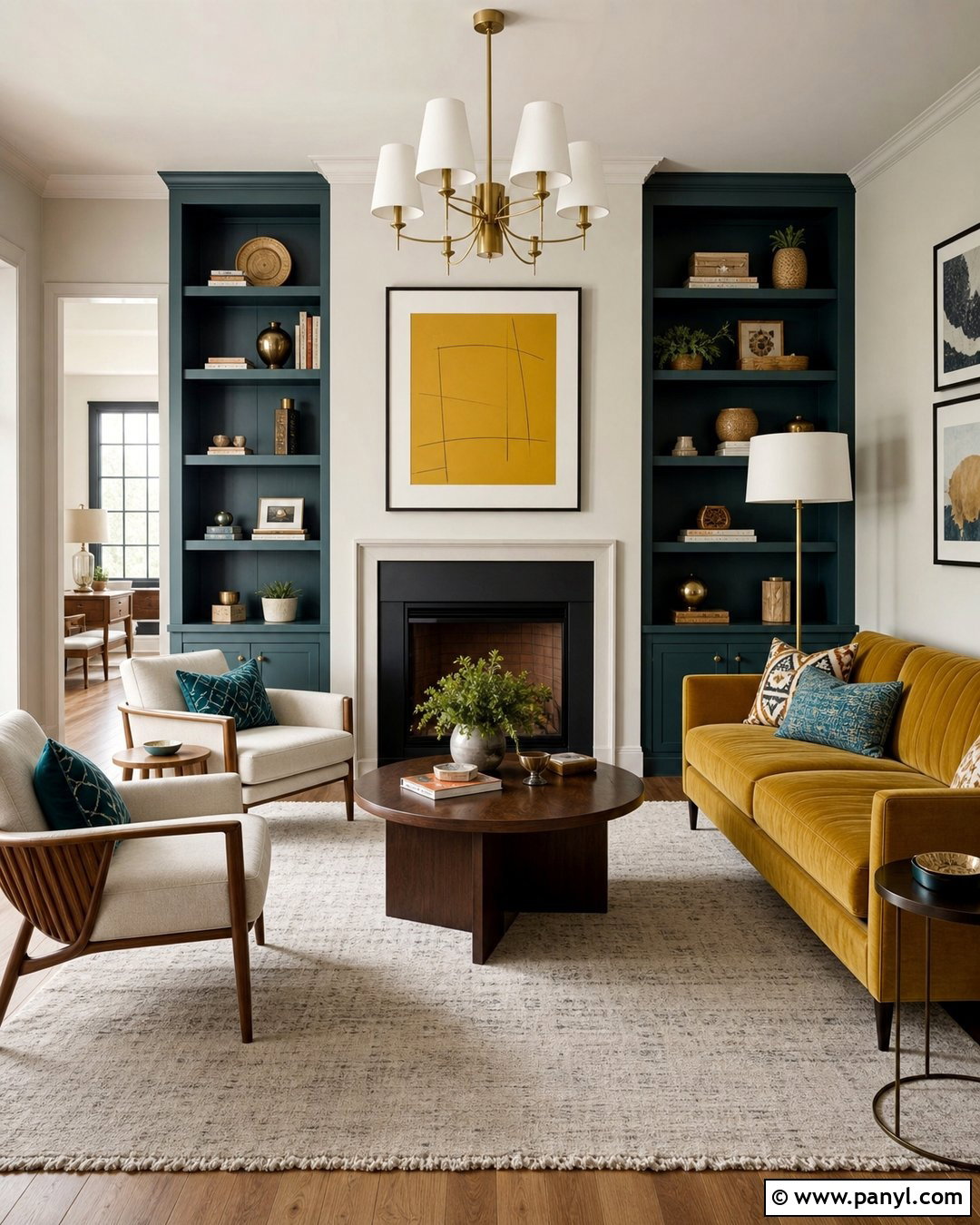 Teal And Mustard Interior Colour Combination - 20 Interior House Colour Combination Ideas