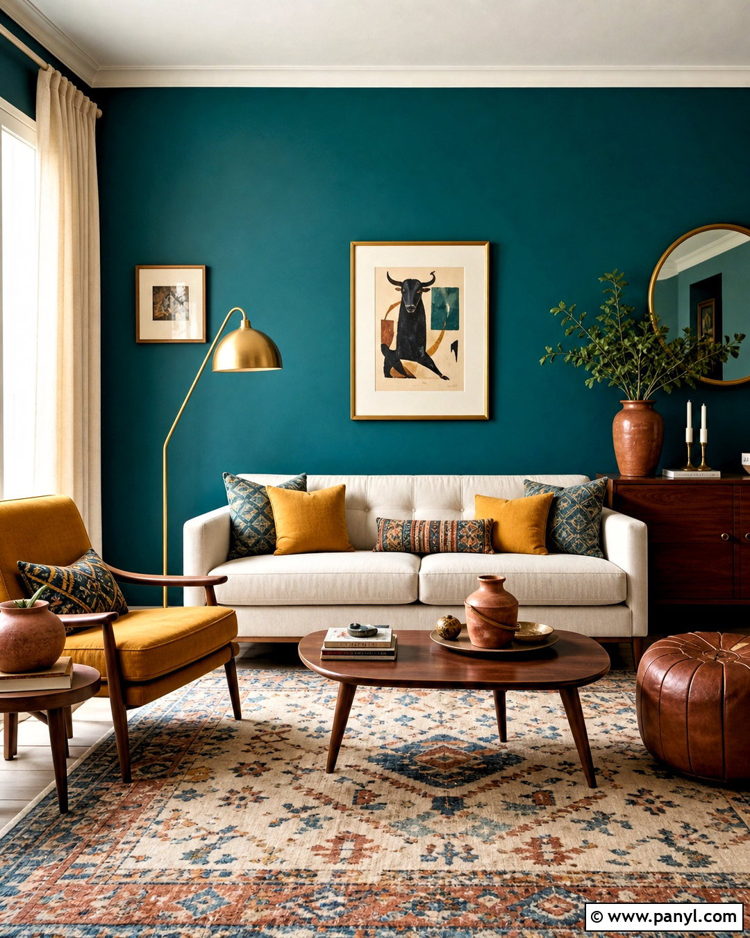 Teal And Mustard Living Room Walls - 20 teal walls