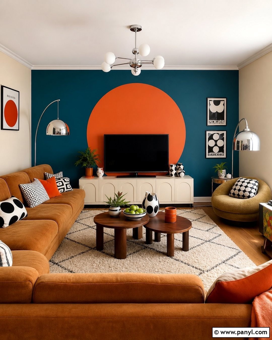 Teal And Orange Wall Paint - 20 Retro 70S Wall Paint Ideas