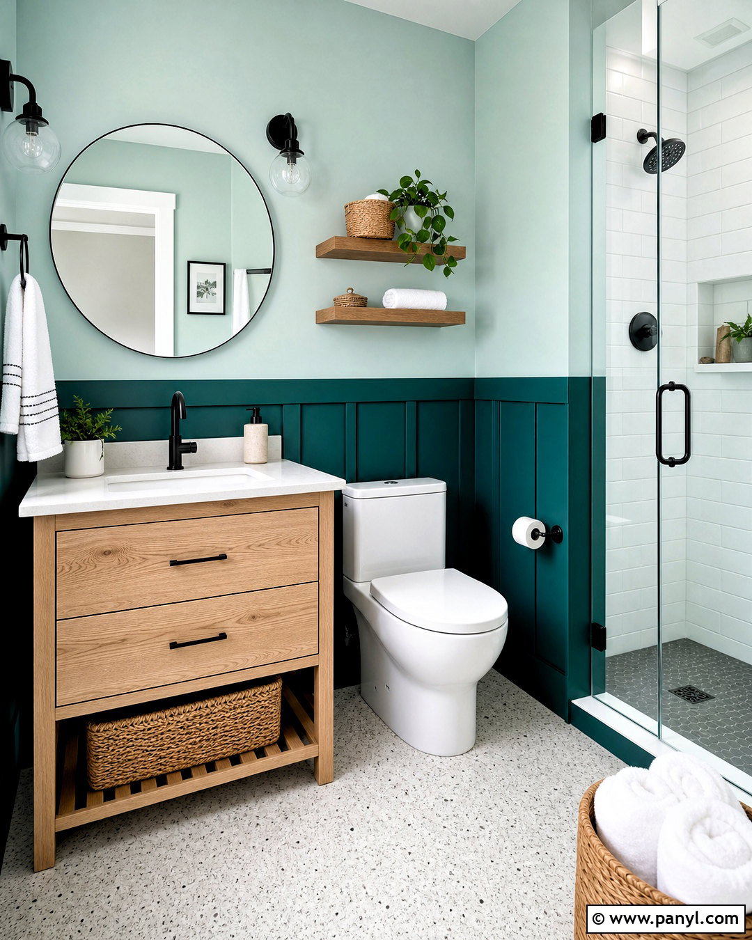 Teal And Pale Aqua Two Tone Wall - 20 two tone wall paint ideas