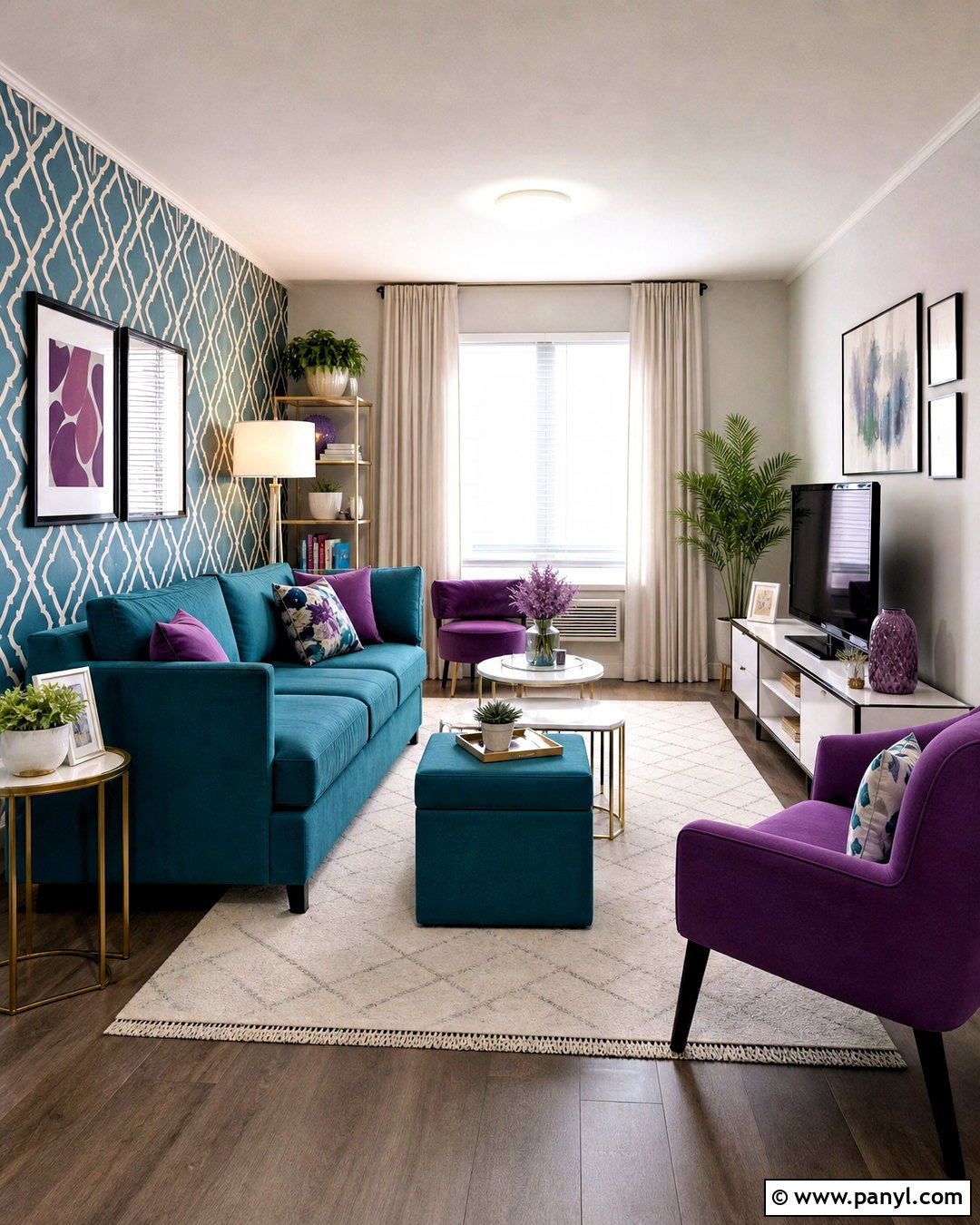 Teal And Purple Apartment Living Room - 20 teal and purple living room ideas