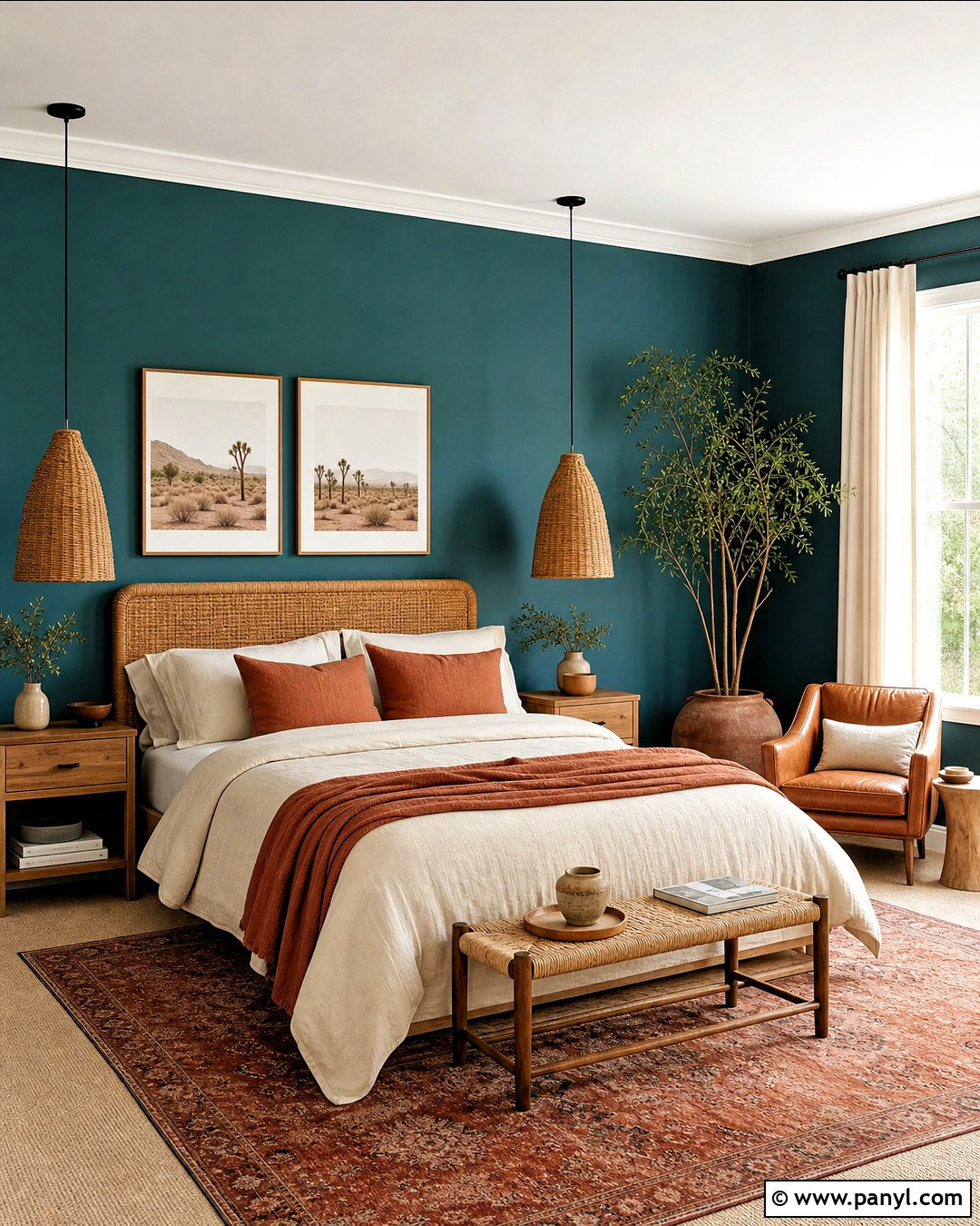 Teal And Terracotta Bedroom - 20 teal wall bedroom ideas