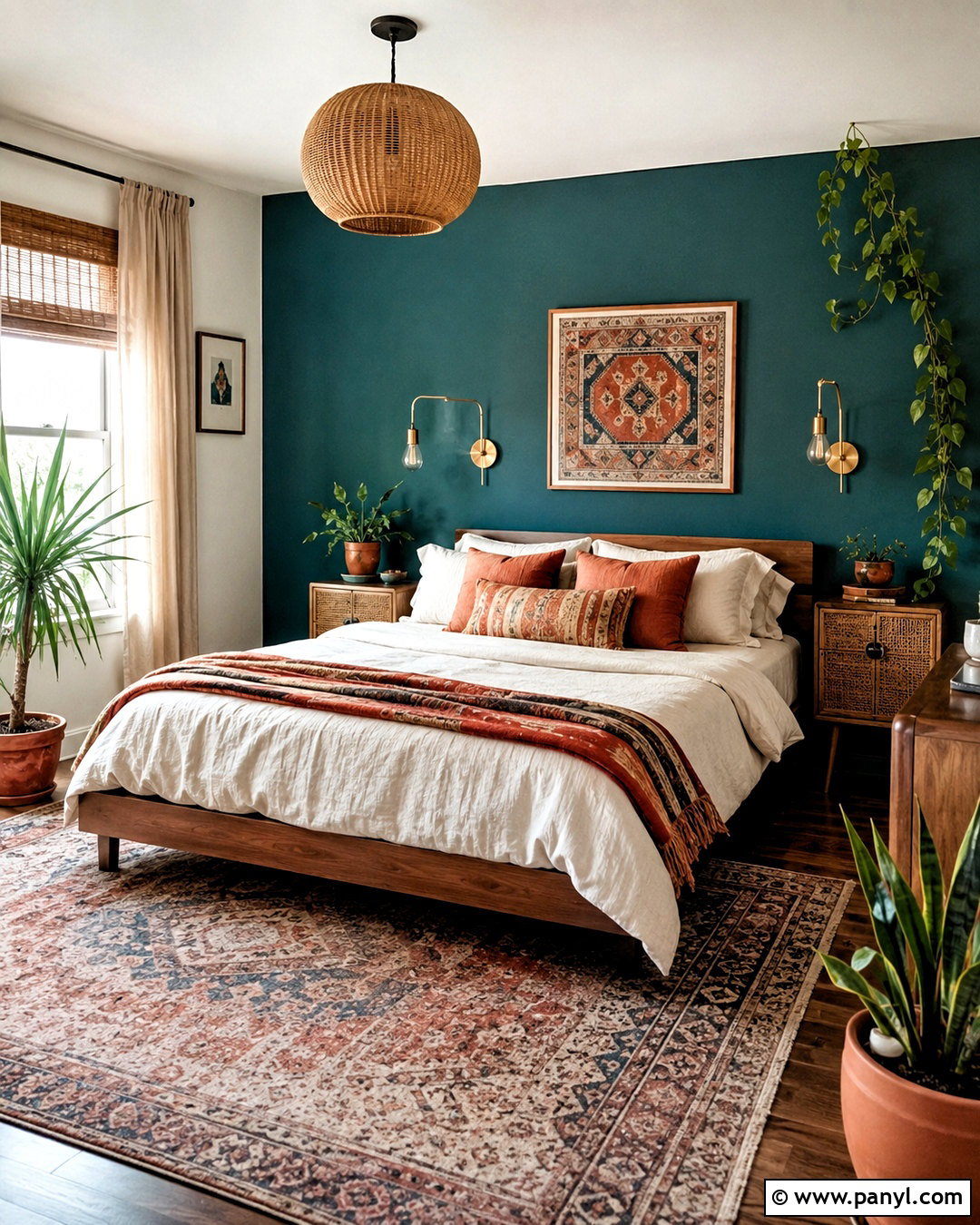 Teal And Terracotta Boho Bedroom - 20 boho bedroom color palettes