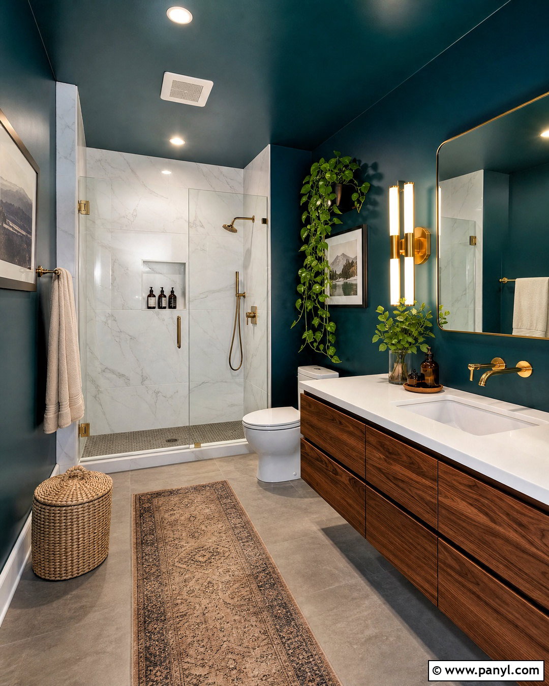 Teal And Walnut Bathroom Paint Scheme - 20 bathroom paint ideas colour schemes