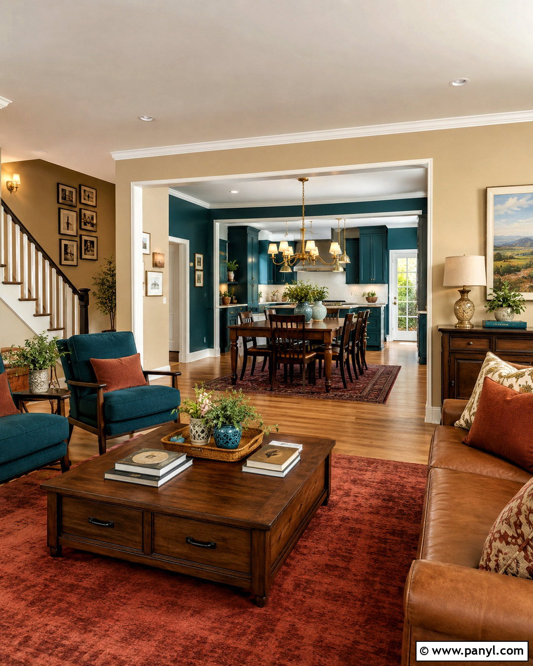 Teal And Warm Beige Paint Color Scheme - 20 paint color schemes for home ideas