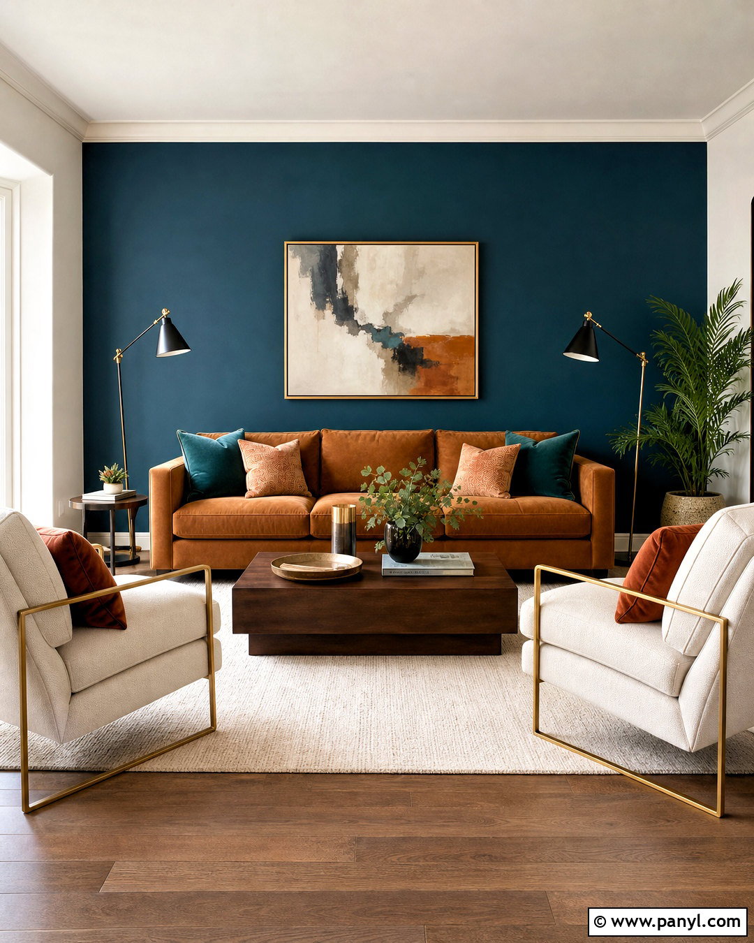 Teal And Warm White Living Room - 20 asian paints royale living rooms colour ideas