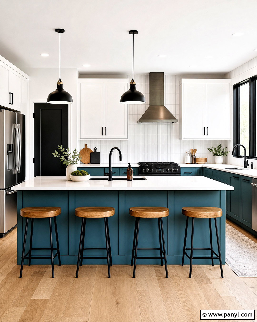 Teal And White Kitchen With Black Accents - 20 teal and white kitchen ideas