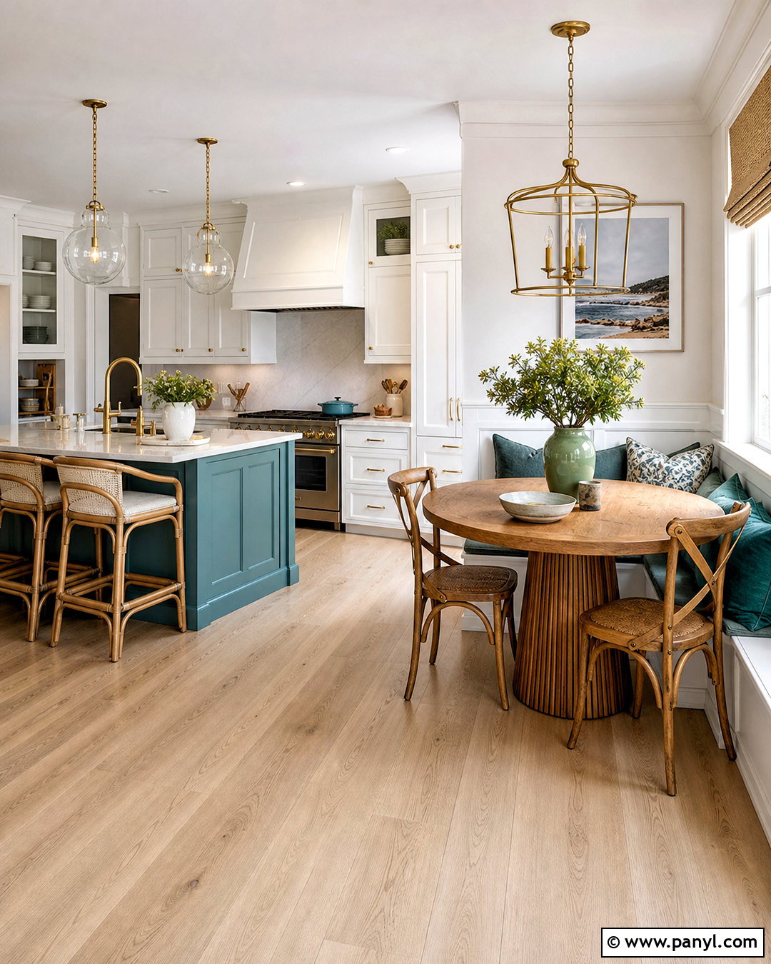 Teal And White Kitchen With Breakfast Nook - 20 teal and white kitchen ideas