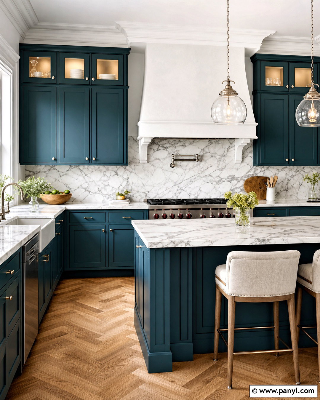Teal And White Kitchen With Marble - 20 teal and white kitchen ideas