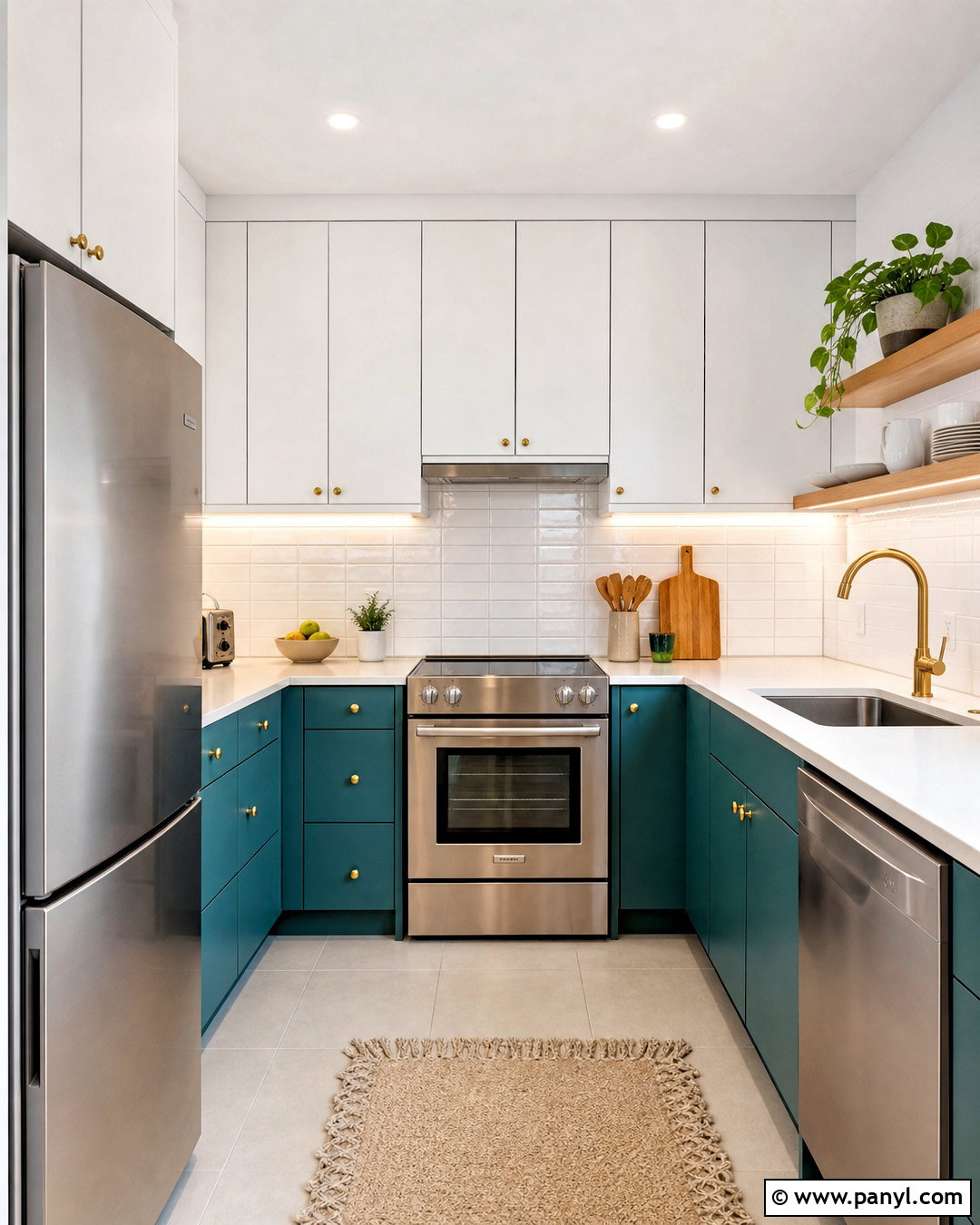 Teal And White Small Kitchen - 20 teal and white kitchen ideas