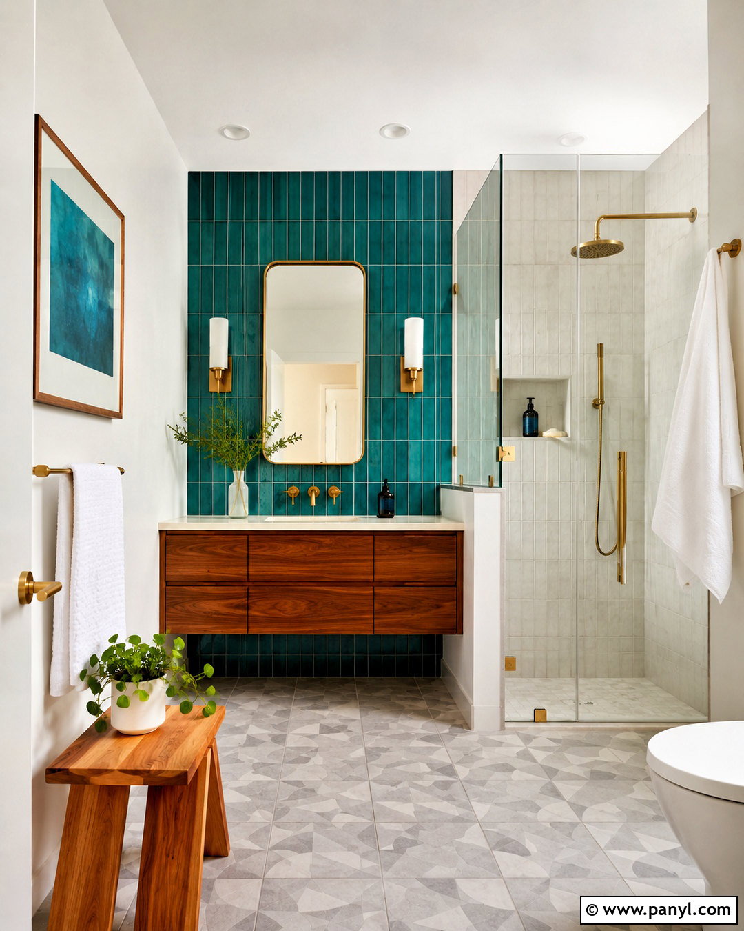 Teal Bathroom - 35 trending bathroom colors