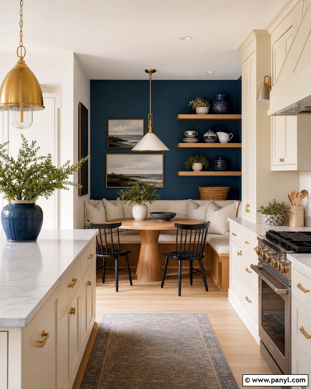 Teal Blue Accent Wall Kitchen - 20 Cream Walls With Blue Accent Wall Ideas