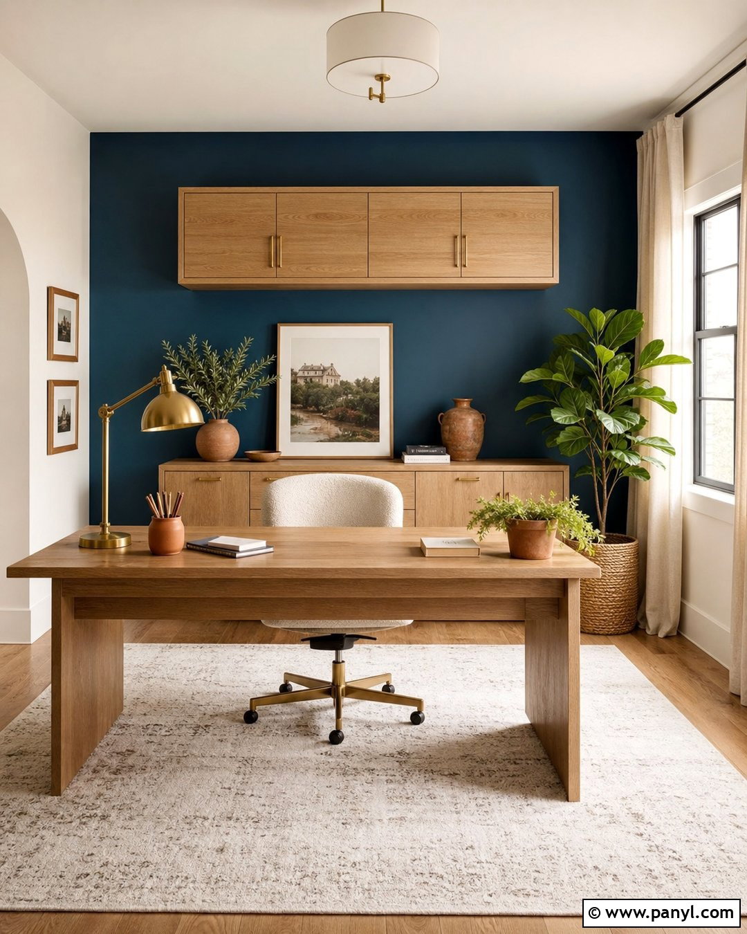 Teal Blue Accent Wall Study Room - 20 Blue Accent Wall Study Room Ideas