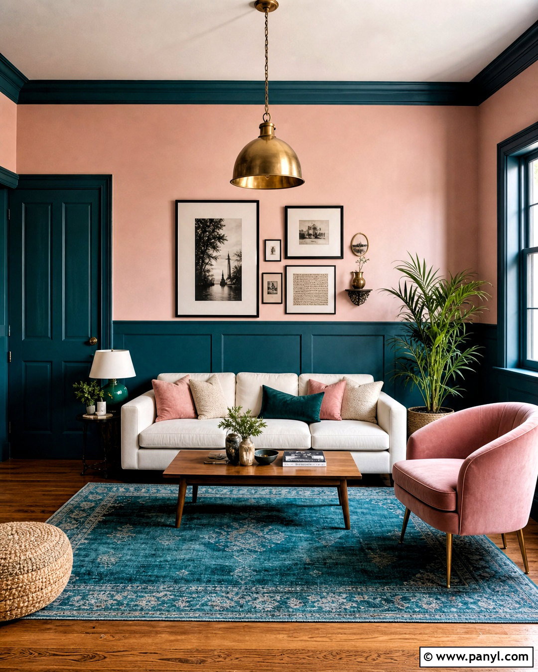 Teal Blue And Blush Pink Two Color Walls - 20 two color wall ideas paint ideas